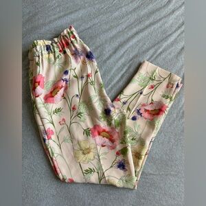 Express Ankle High Rise Floral Pants